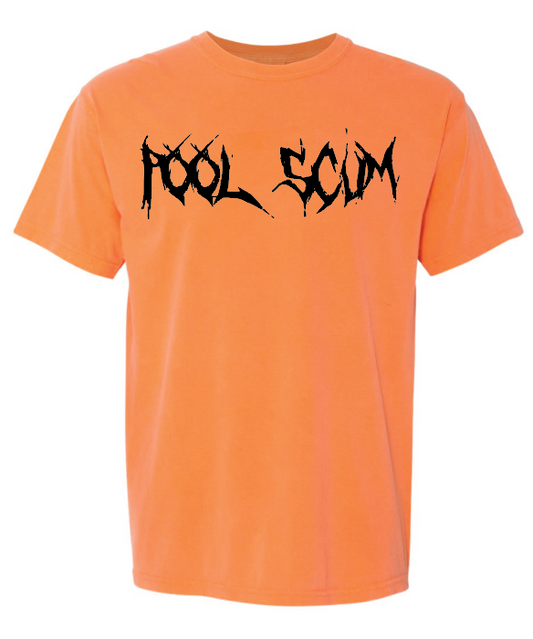 Pool Scum Logo T Comfort Colors Melon Orange